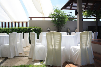 10727720 – chair and table setting for fine dining at outdoors
