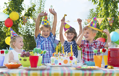 Group of kids having fun at birthday party