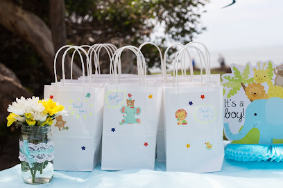 Thank you bags on baby shower. It’s a boy